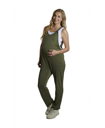Women's Natalie Maternity/Nursing Knit Overalls Everly Grey