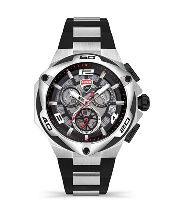 Мужские кварцевые двухцветные силиконовые часы 49 мм Ducati Corse
