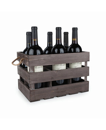 Деревянный ящик на 6 бутылок в загородном стиле Twine
