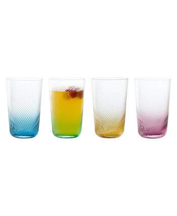 Swirl Highball Tumblers, Set of 4 Anton Studio Designs