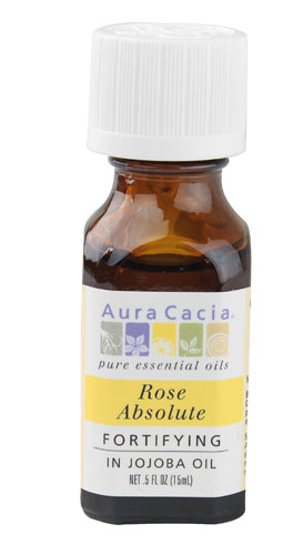 Эфирное масло Aura Cacia Pure, абсолют розы в масле жожоба, 0,5 жидких унций Aura Cacia