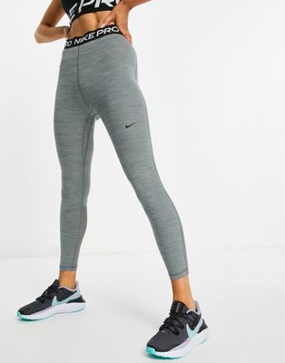 Nike Pro Training 365 high waisted 7/8 leggings in gray Nike Training