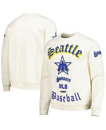 Мужская кремовая толстовка Seattle Mariners Retro Old English Pullover Sweatshirt Pro Standard