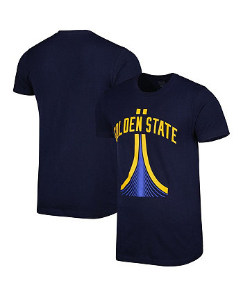 Мужская и женская темно-синяя футболка Golden State Warriors Landmark Stadium Essentials
