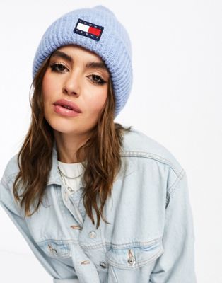 Синяя мягкая шапка-бини Tommy Jeans Tommy Jeans
