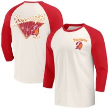 Men's Darius Rucker Collection by Fanatics Red/White Tampa Bay Buccaneers Raglan 3/4 Sleeve T-Shirt Darius Rucker Collection by Fanatics