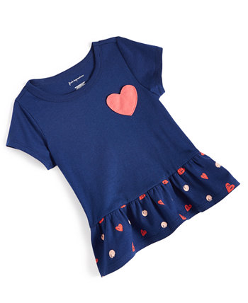 Рубашка с карманом и сердечком для маленьких девочек, созданная для Macy's First Impressions