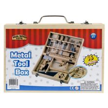 Набор металлических инструментов из 16 предметов для дома с деревянной коробкой Homeware