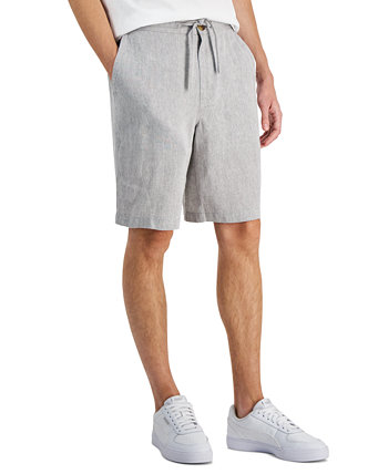 Men's Linen 9" Drawstring Shorts, Created for Macy's Club Room