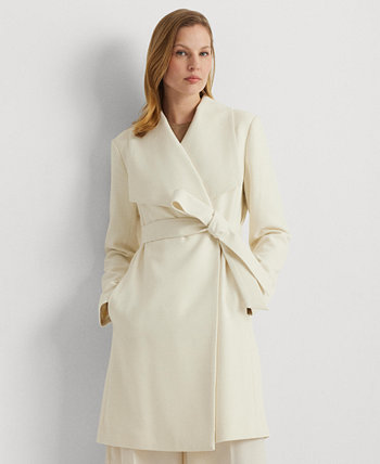 Женское креповое пальто с запахом и поясом LAUREN Ralph Lauren