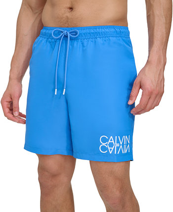 Мужские плавки для волейбола 7 дюймов с эластичным поясом и отражающим логотипом Calvin Klein