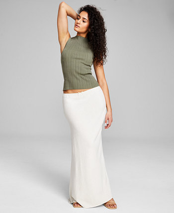 Women's Linen-Blend Maxi Skirt, Created for Macy's And Now This