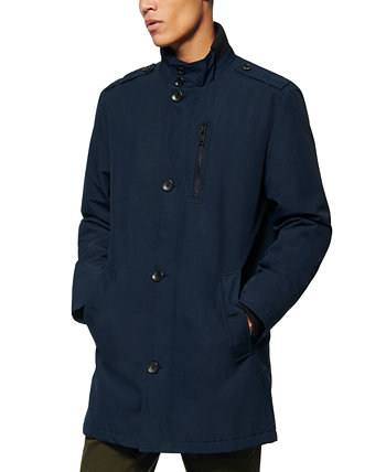 Мужское пальто из твила в стиле милитари Cullen Oxford с отделкой в рубчик Marc New York by Andrew Marc