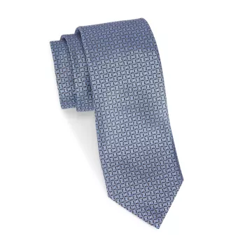 Жаккардовый шелковый галстук Zegna