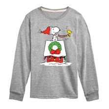 Boys 8-20 Peanuts House Sleigh Long Sleeve Graphic Tee Licensed Character