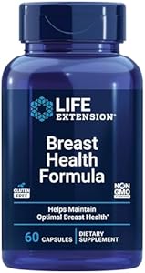 Life Extension Breast Health Formula – Supplement for Women for Healthy Estrogen Support with Vitamin D, Cruciferous Vegetable Extract, I3C & More – Gluten-Free, Non-GMO – 60 Capsules Life Extension