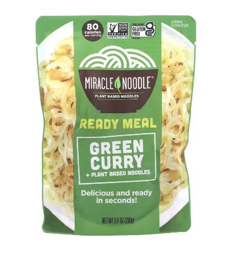 Готовая к употреблению лапша Miracle с зеленым карри, 10 унций Miracle Noodle