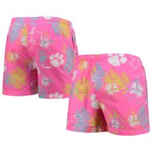 Мужские плавки FOCO Pink Clemson Tigers с неоновым цветочным принтом Unbranded