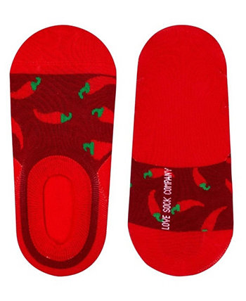 Women's Chili W-Cotton Novelty No-Show Socks with Seamless Toe, Pack of 1 Love Sock Company