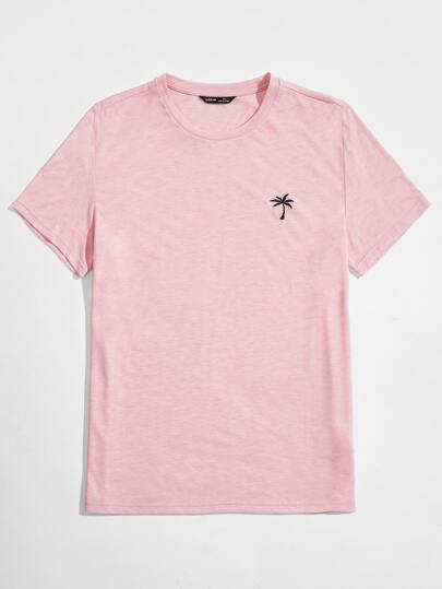 SHEIN Мужская футболка с принтом фламинго SHEIN