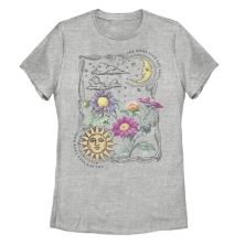 Юниорская футболка с рисунком Fifth Sun Sun & Moon Galactic Flowers FIFTH SUN