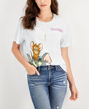 Juniors' Tom & Jerry Graphic T-Shirt Love Tribe