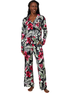 Укороченная пижама с длинными рукавами и вырезом Tommy Bahama