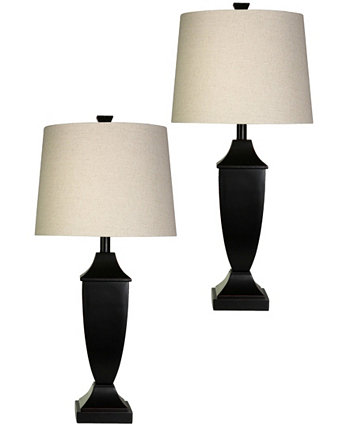 Набор настольных ламп с абажуром из ткани в твердом переплете, упаковка из 2 шт. StyleCraft Home Collection