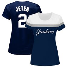Women's Fanatics Branded Derek Jeter Navy New York Yankees Plus Size Player Split Body T-Shirt Fanatics