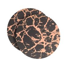 Dainty Home Marble Cork 15&#34; Round  Placemats Set Of 2 Dainty Home