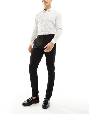 Черные элегантные брюки из джерси узкого кроя Jack & Jones Premium Jack & Jones