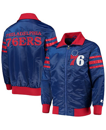 Мужская университетская куртка Royal Philadelphia 76Ers The Captain Ii с молнией во всю длину Starter