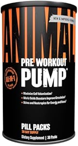 Animal Pump – Preworkout - Vein Popping Pumps – Energy and Focus – Creatine – Nitric Oxide – Easy to Remove Stimulant Pill for Anytime Workouts – 30 Count (Pack of 1) Animal