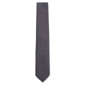 Шелковый жаккардовый галстук с микро-узором BOSS