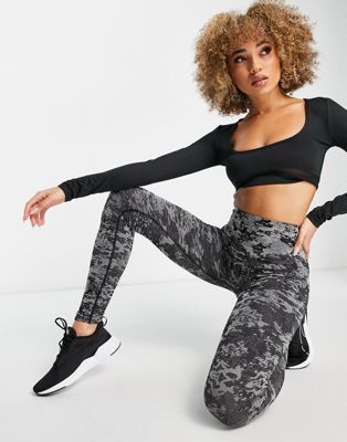 Love & Other Things Gym seamless leggings in camo print Love & Other Things