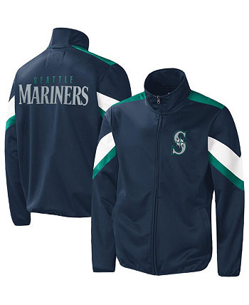Мужская темно-синяя куртка с молнией во всю длину Seattle Mariners Earned Run G-III Sports
