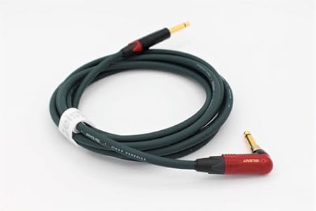 Evidence Audio Geistnote's Reveal Instrument Cable with Neutrik Silent Plug and Gold Connectors 10 Ft (3 M) ~ Right Angle to Straight Evidence Audio