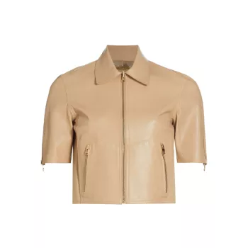 Sevana Reversible Leather Short-Sleeve Jacket LAMARQUE