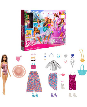 Адвент-календарь кукол и модной одежды, 24 сюрприза в виде одежды и аксессуаров Barbie