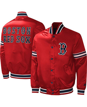 Мужская красная атласная университетская куртка Boston Red Sox Midfield с полной застежкой Starter