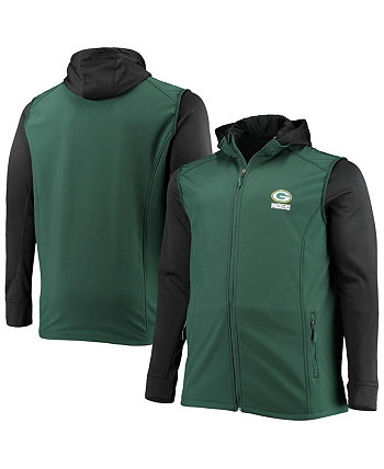 Мужская зелено-черная куртка с капюшоном Green Bay Packers Big and Tall Alpha с молнией во всю длину Dunbrooke
