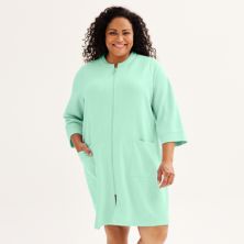 Plus Size Croft & Barrow® Quilted Zip Front Robe Croft & Barrow