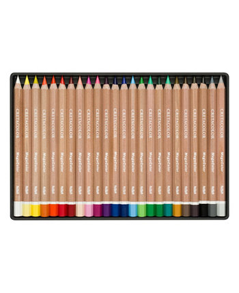 Megacolor Pencil Set, Megacolor Tin Set of 24 Assorted Colors Cretacolor