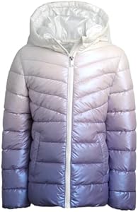 DKNY Girls' Puffer Winter Coat - Full Zip Quilted Bubble Outerwear - Insulated Hooded Winter Jackets for Girls (Sizes: 7-16) DKNY