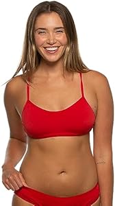 JOLYN Heidi Fixed-Back Athletic Bikini Top for Competitive Swimming, Lifeguarding, Full Coverage Women's Swimsuit Top JOLYN