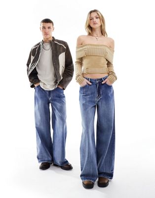 Reclaimed Vintage unisex 90s loose fit jeans in blue wash Reclaimed Vintage
