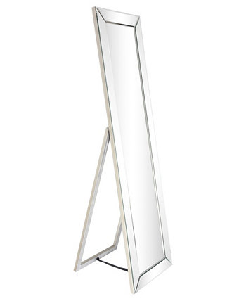 Рама из массива дерева, покрытая прозрачным скошенным зеркалом — 64 x 18 дюймов Empire Art Direct
