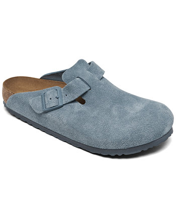 Men's Boston Soft Footbed Suede Leather Clogs from Finish Line Birkenstock