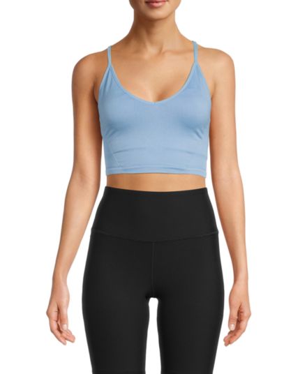 Solid-Hued Sports Bra Pure Navy