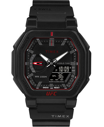 Мужские кварцевые часы UFC Colossus из смолы, черные, 45 мм Timex